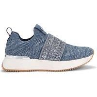 Carvela Women's 'Flare Sparkle' Fabric Trainers in Blue | Size: 3