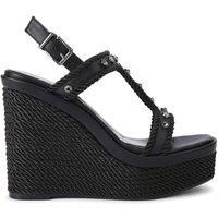 Carvela Women's 'Sorella Wedge' Sandals in Black | Size: 3