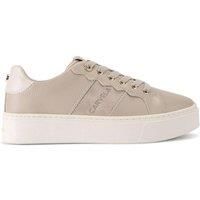 Carvela Women's 'Castella' Leather Suede Trainers in Taupe | Size: 8