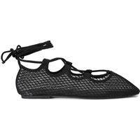 'Nina Tie Up' Fabric Flats