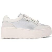 Carvela Women's 'Perenne Sneaker' Leather Trainers in Silver | Size: 8