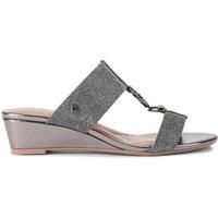 Carvela Women's 'Arletta Mid Wedge' Fabric Sandals in Grey | Size: 4