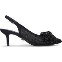 Carvela Women's 'Chiara Bow Sling' Fabric Heels in Black | Size: 4