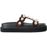 Carvela Women's 'Gianna Sandal' Suede Flats in Brown | Size: 4