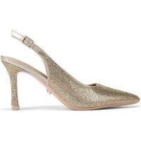 Carvela Women's 'Corletta Sling Jewel' Fabric Heels in Gold | Size: 8