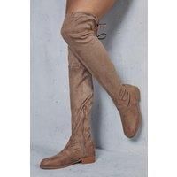 Tie Back Flat Over The Knee Boots