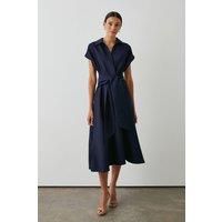 Principles Womens/Ladies Belt Flared Midi Dress (18 UK) (Navy)