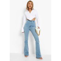 Womens Butt Shaper High Rise Skinny Flared Jeans
