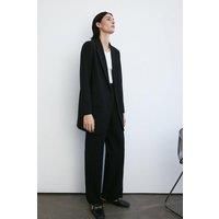 Warehouse Womens Blazer Black Longline Single Breasted Casual Jacket