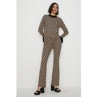 Sparkle Geo Jacquard Knitted Trouser