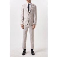Mens Slim Fit Pink Slub Suit Jacket - 36R