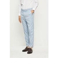 BURTON Slim Fit Light Blue Slub Suit Trousers