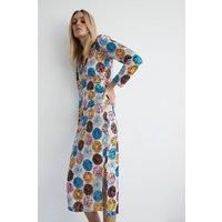 WAREHOUSE Floral Sequin Midi Skirt