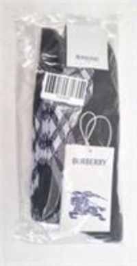 Burberry Socks Tri Bar Sock Set - Black/White - Size Large 3 Pack.