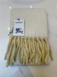 Burberry Reversible Logo Alpaca Wool Blend Scarf - Sandstone - RRP £250