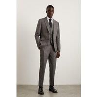 BURTON Skinny Grey Blue Highlight Check Suit Trouser