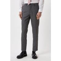 BURTON Skinny Grey Texture Grid Check Suit Trousers
