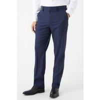 Burton Mens Suit Trousers Tailored Fit Navy Marl Business Formal Wedding