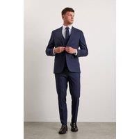 Burton Mens Suit Navy 3 Piece Tailored Fit Business Formal Wedding