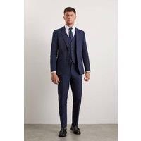 Burton Mens Suit Navy 2 Piece Regular Fit Business Formal Wedding