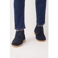 Mens Navy Suede Desert Boots