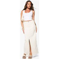 Womens Denim Split Front Maxi Skirt