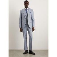 Mens Slim Fit Light Blue Puppytooth Suit Trousers