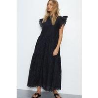 Warehouse Black Midi Dress Womens Casual Dresses