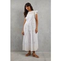 Warehouse White Midi Dress Womens Casual Dresses