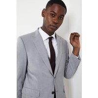 Burton Mens Blazer Light Grey Tailored Fit Smart Jacket 2 Button Closure