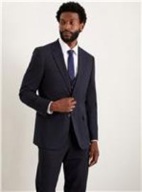 Burton Mens Suit Navy 2 Piece Tailored Fit Business Formal Wedding