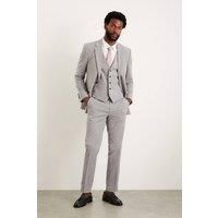 Burton Mens Trousers Light Grey Slim Fit Essential Dress Pants