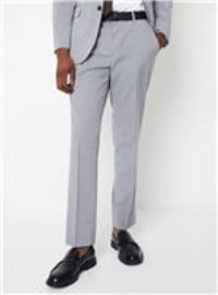 Burton Mens Dress Pants Light Grey Tailored Fit Smart Trousers