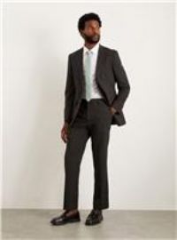 Burton Mens Suit Trousers Smart Tailored Fit Charcoal Spring Summer Autumn