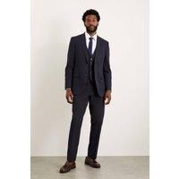 Burton Mens Suit Trousers Regular Fit Navy 2 Piece 3 Piece Versatile