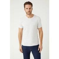 Burton Mens T-Shirt 3 Pack Grey Crew Neck Short Sleeve Soft Cotton