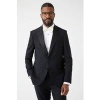 Burton Mens Suit Black 2 Piece Regular Fit Formal Wedding Business