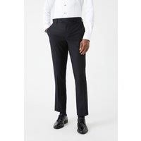 Burton Mens Suit Trousers Black Skinny Fit Tuxedo Style Elegant Formal Wear