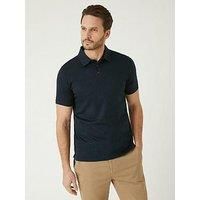 Burton Menswear London Short Sleeve Pique Polo Shirt - Navy