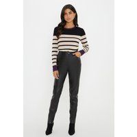 Womens Tall Faux Leather Jeans