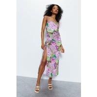 Floral Printed Ruched Detail Dress