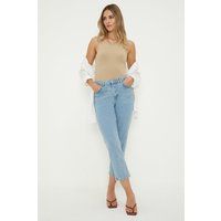 Womens Cropped Slim Mom Jeans