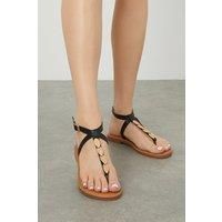 Faith: Mila Embellished Toe Thong Flat Sandals