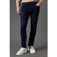 Burton Mens Skinny Jeans Dark Blue Extra Slim Fit Comfortable Denim