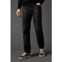 Mens Black Wash Straight Fit Jean
