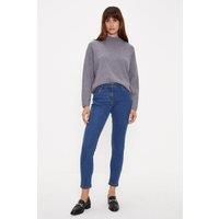 Oasis Womens Skinny Jeans Blue Denim Slim Fit Mid Rise Versatile Stylish