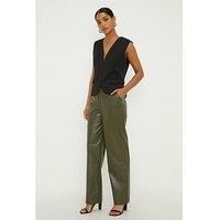 DOROTHY PERKINS Faux Leather Straight Leg Trouser