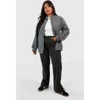 Womens Plus Basics High Waisted Split Hem Straight Leg Jeans