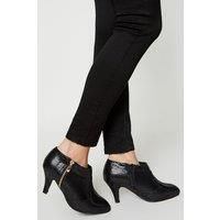 Good For The Sole: Extra Wide Fit Marley Comfort Zip Heeled Ankle Boots