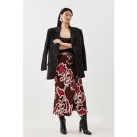 Tall Batik Viscose Satin Maxi Skirt